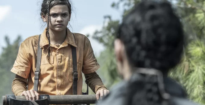 Mo encarando Dove em cena do Episódio 5 da 8ª Temporada de Fear the Walking Dead.