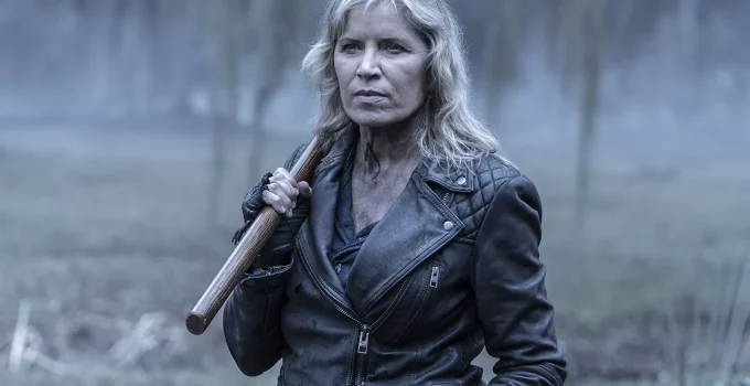 Madison segurando seu machado em cena do episódio 10 da 8ª temporada de Fear the Walking Dead.