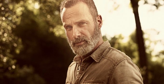 Andrew Lincoln como Rick Grimes em ensaio fotográfico da 9ª temporada de The Walking Dead.