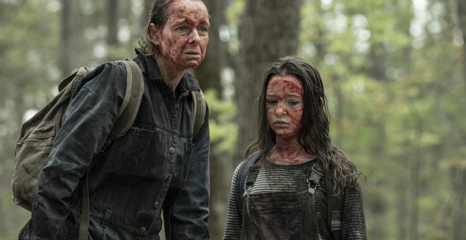 Alpha e Lydia sujas de sangue no episódio 3 da 1ª temporada de Tales of the Walking Dead.