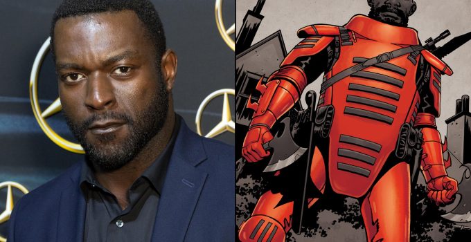 montagem com Michael James Shaw e Mercer dos quadrinhos de The Walking Dead