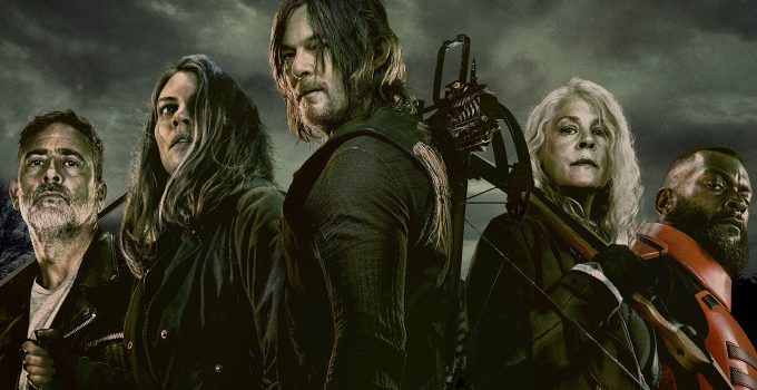 Negan, Maggie, Daryl, Carol e Mercer juntos e prontos pro combate no pôster oficial da 11ª temporada de The Walking Dead.