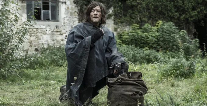 Daryl em cena da 1ª temporada de The Walking Dead: Daryl Dixon.