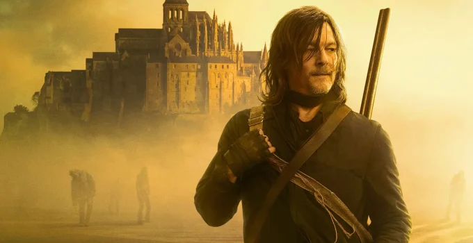 Daryl deixando o Nest (Ninho) em banner oficial da 2ª temporada de The Walking Dead: Daryl Dixon - The Book of Carol.