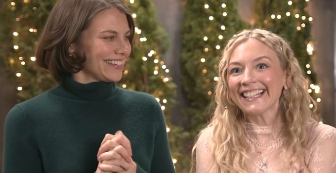 Emily Kinney e Lauren Cohan no set de The Walking Dead: Dead City.