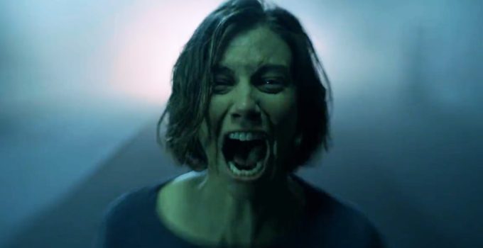 Maggie de boca aberta e desesperada em cena do teaser da 1ª temporada de The Walking Dead: Dead City.