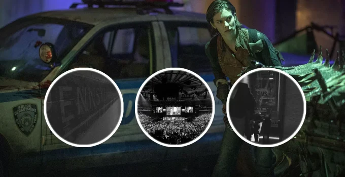 Montagem com curiosidades das cenas do episódio 4 da 1ª temporada de The Walking Dead: Dead City.