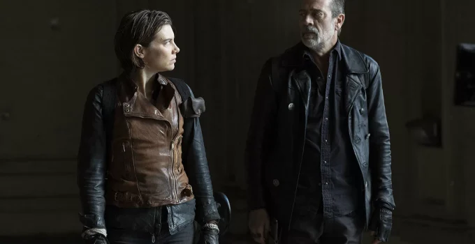 Maggie e Negan se encarando em cena do episódio 6 da 1ª temporada de The Walking Dead: Dead City.