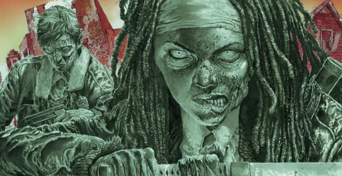 Arte de J.H. Williams III para as capas variantes da The Walking Dead Deluxe.