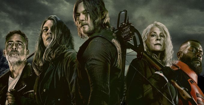 Daryl, Carol, Maggie, Negan e Mercer no pôster oficial da 11ª temporada de The Walking Dead.