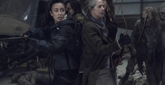 Carol, Rosita, Maggie e Lydia em imagem do episódio de estreia da 11ª e última temporada de The Walking Dead