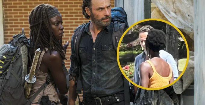 the-walking-dead-rick-e-michonne-atores-gravando-em-alexandria