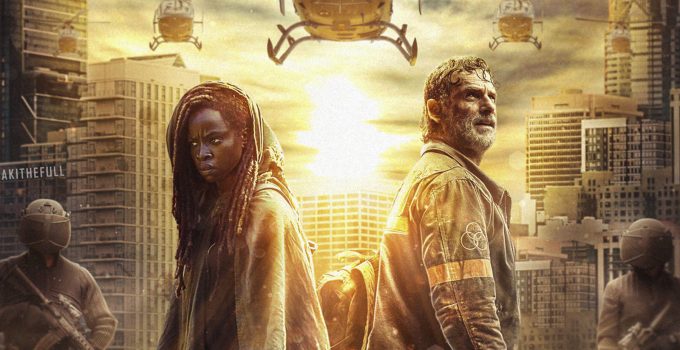 Pôster de The Walking Dead: Rick e Michonne feito pelo fã AkiTheFull.