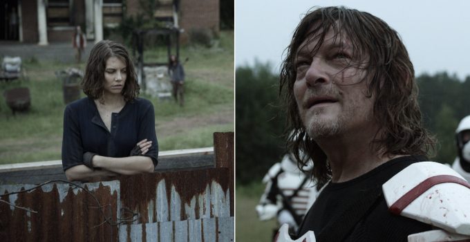 Daryl e Maggie se encarando em cena do episódio 9 da 11ª temporada de The Walking Dead.