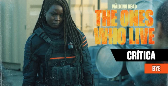 Michonne com um olhar debochado para Rick em cena do Episódio 3 de The Walking Dead: The Ones Who Live.