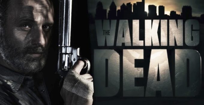 Montagem com Rick Grimes e a logo dos filmes de The Walking Dead que apareceu no teaser promocional oficial.