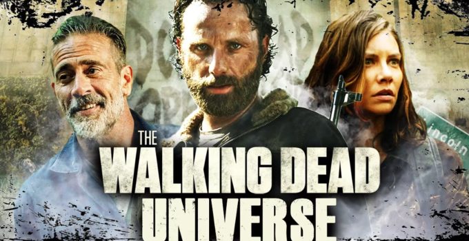 Montagem do Universo The Walking Dead com Negan, Rick e Maggie.