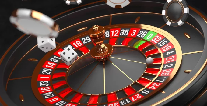 Arte de roleta online para ilustrar artigo.