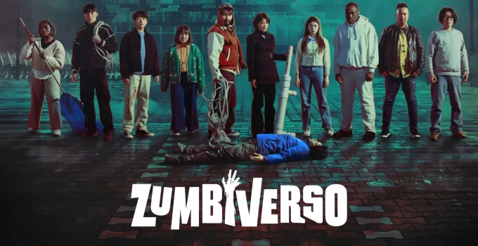Banner oficial de Zumbiverso, o reality de apocalipse zumbi da Netflix.